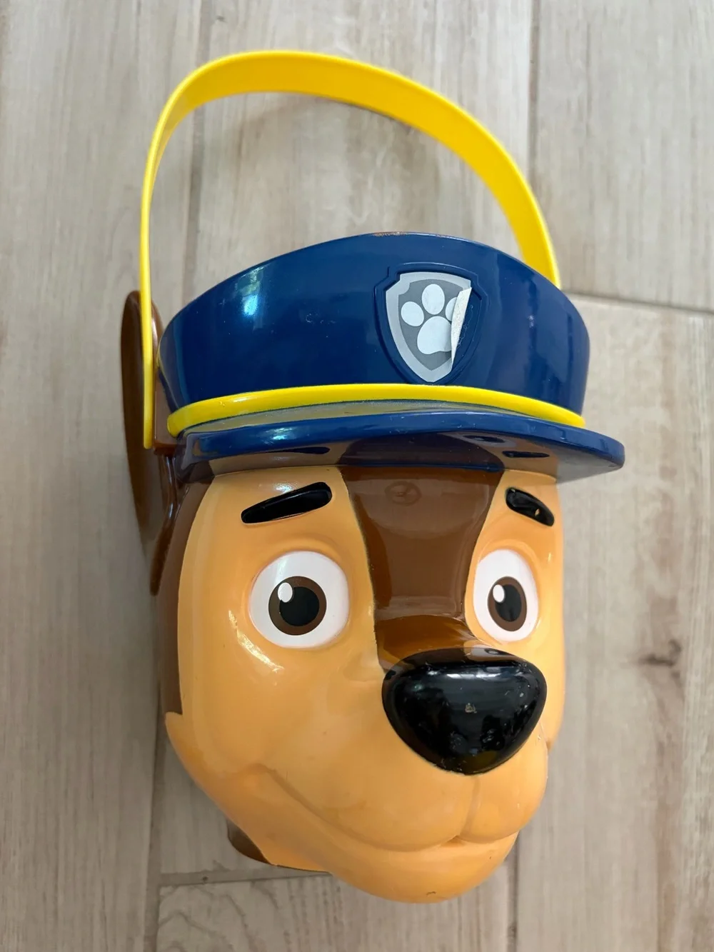 PAW Patrol Chase Character Bucket - Blue & Yellow Kids Toy